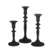 Μαύρα Κηροπήγια Αλουμινίου Σετ των 3 τεμαχίων