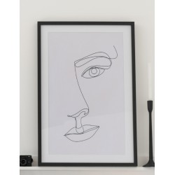 ABSTRACT FACE WALL DECOR MDF GLASS