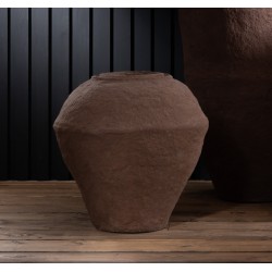 Βάζο Paper Mache Καφέ S Βάζο Paper Mache Καφέ S
