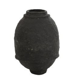 Bάζο Paper Mache Μάυρο Bάζο Paper Mache Μάυρο