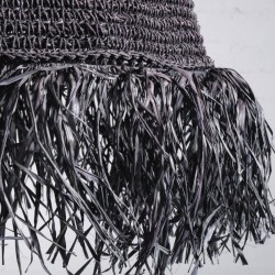 Φωτιστικό Οροφής Μαύρο Rattan