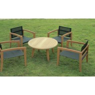 Coffee Table Στρογγυλό από Ξύλο Teak