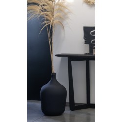 BLACK GLASS VASE