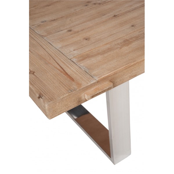 Ξύλινο Coffee Table με Μεταλλικά Πόδια