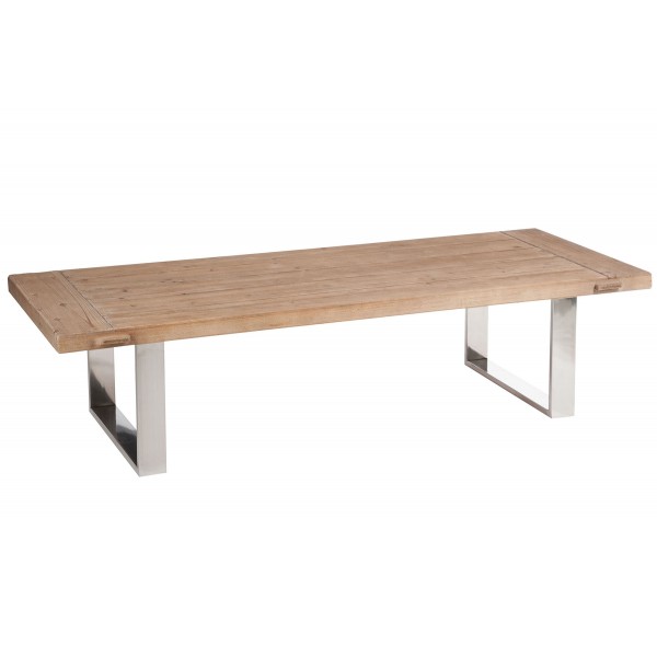 Ξύλινο Coffee Table με Μεταλλικά Πόδια