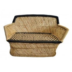 BAMBOO ARMCHAIR WITH BLACK ROPE