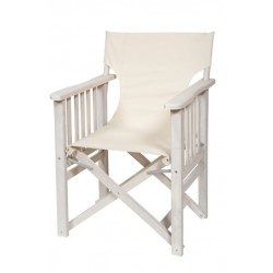 Καρέκλα Σκηνοθέτη από Ξύλο Οξιάς Λευκή με Πηχάκια Καρέκλα Σκηνοθέτη από Ξύλο Οξιάς Λευκή με Πηχάκια