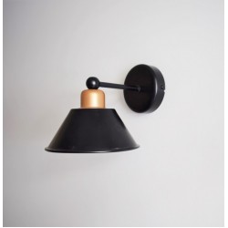 BLACK-GOLDEN METAL WALL LAMP