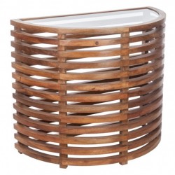 Ξύλινη Ημικυκλική Κονσόλα με Γυαλί